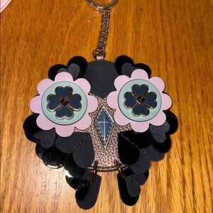 Kate Spade: Nightcap Baby Zibbi Owl Leather Keychain/Charm Silver Tone Hardware